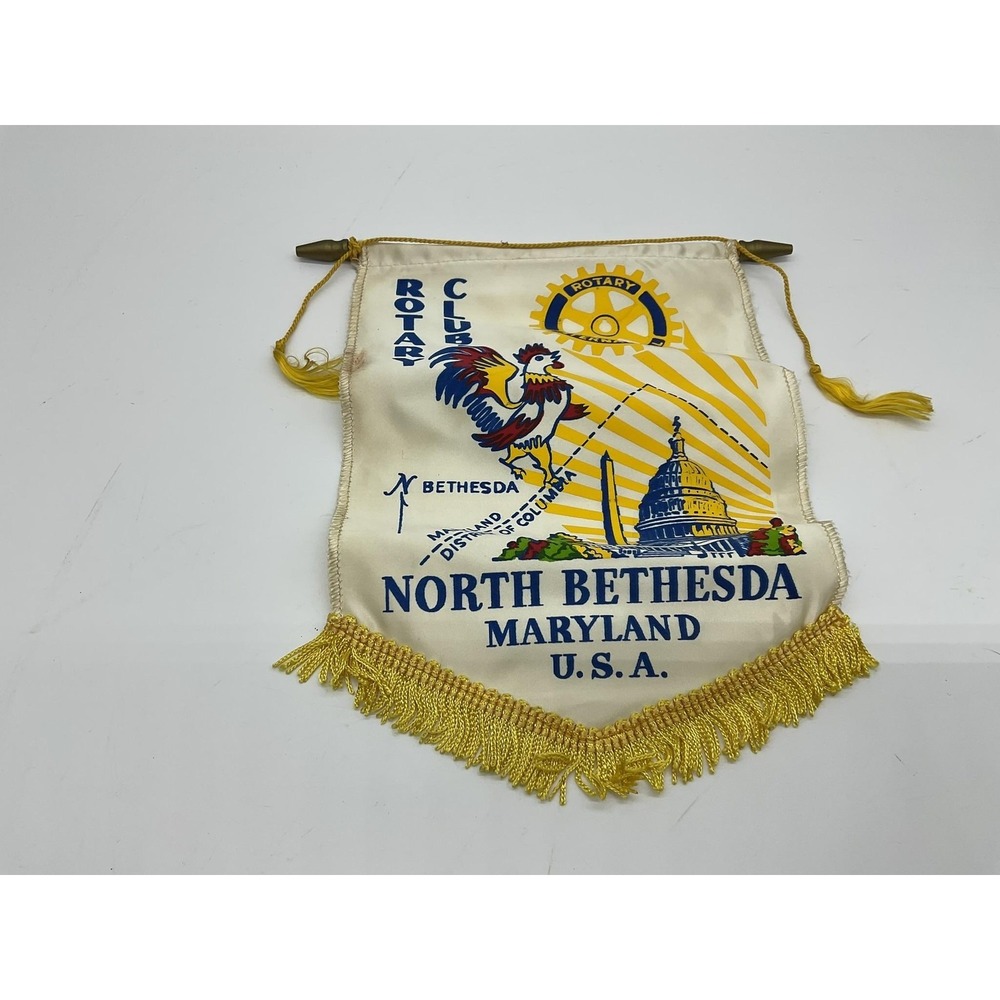 Rotary Club North Bethesda Maryland USA Banner Flag Pennant Wall Decorative